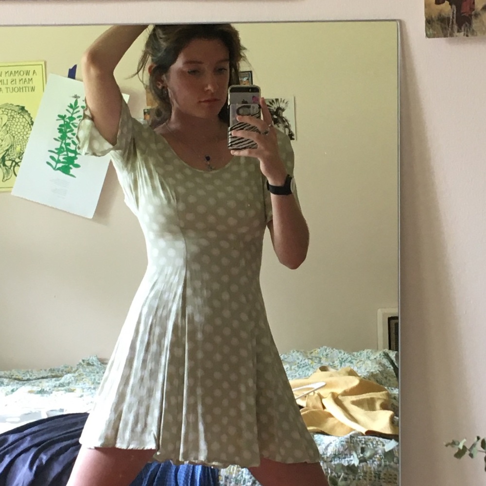 Christy Dawn green/light sage floral mini dress